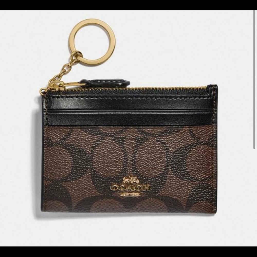 Coach Mini Skinny ld Case In Signature Canvas